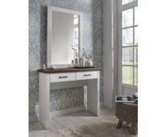 Empinio24 Schminktisch LAGUNA 98 cm x 37 cm Farbe Weiß Pinie Massivholz / Teilmassiv