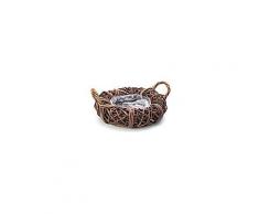 Rattan-Pflanzkorb, braun, 40 cm Ø