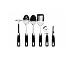 Sabichi 6-tlg. Set Küchen-Utensilien mit Soft-Touch-Griffen und Edelstahl-Köpfen