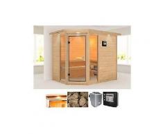 karibu massivholzsauna »sinai 3« 193/184/208 cm 9-kw-bio-ofen mit ext. steuerung