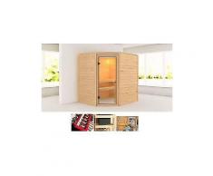 karibu massivholzsauna »elia« 196/170/187 cm ohne ofen