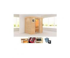konifera massivholzsauna »sonja« 196/146/198 cm 9-kw-bio-ofen mit ext. steuerung