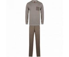 Tokyo Laundry Jeddo Cotton Lounge Set Herren Pyjama Set 1Q9806 Gull Grey Marl