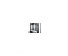 Hüppe Combinett 2 Badewannenaufsatz AC0401087321 Profil silber matt, 139,7-141,2x140 cm, ESG klar