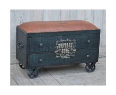 Massivholz Priya Unikat Sitzbank Truhe 90x58x42 cm