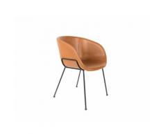 Zuiver Designer-Stuhl Feston Braun / Vintage PU Leder