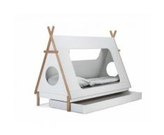 BLN Kids TIPI Kinderbett weiss 90x200 cm / mit Bettkasten
