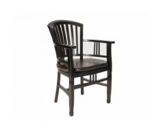SIT Samba antik used look Akazie massiv Stuhl mit Lehne 9563-30