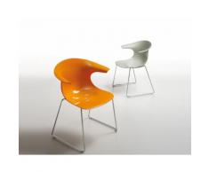 infiniti LOOP Sled Designer-Stuhl AC01 verchromt / PC103 Transparent Ice