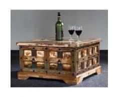 The Wood Times Delhi Couchtisch-Truhe l B 70 x H 40 x T 70 cm