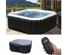 Whirlpool MSpa HWC-A62b, 2+2 Personen In-/Outdoor heizbar aufblasbar 158x158cm FI-Schalter ~ Variantenangebot