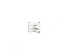 Stalgast Eck-Lagerregal aus Polypropylen, 4 + 4 Böden, Abmessung 2130 x 610 x 1800 mm (BxTxH), LT1161213