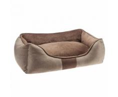 Kuschelbett mit Fischgrätenmuster - L 90 x B 65 x H 30 cm