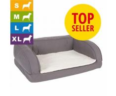 Orthopädisches Hundesofa grau - L 140 x B 80 x H 32 cm (Größe XL)