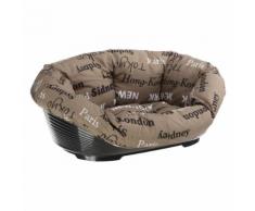 Set Größe 4 Ferplast Hundekorb Siesta Deluxe schwarz mit Überzug Sofà - Cities Hund