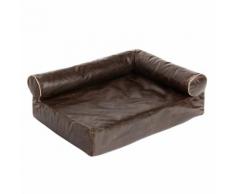 Wellness Hundesofa Divan antik braun L 85 x B 65 x H 30 cm