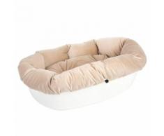 Set Größe 8 Ferplast Hundekorb Siesta Deluxe weiß mit Überzug Sofà Samt beige Hund