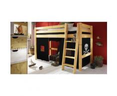 Infantil Midi-Hochbett Pirat - Hochbett Kinder - 90x200 cm - Kiefer