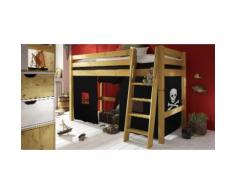 Infantil Midi-Hochbett Pirat - Hochbett Kinder - 90x200 cm - Kiefer