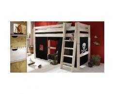 Infantil Midi-Hochbett Pirat - Hochbett Kinder - 90x200 cm