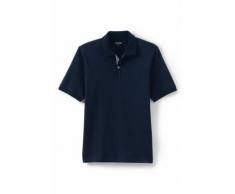 Komfort-Piqué-Polo mit Stretch und Kontrast-Knopfleiste für Herren, Classic Fit - Blau - 60 von Lands' End