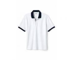 Komfort-Piqué-Polo mit Stretch und Kontrast-Knopfleiste für Herren, Classic Fit - Weiß - 60 von Lands' End