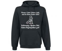 Kettesäge, Spaten, Seil, finden Psychopathen geil! Herren-Kapuzenpullover - schwarz