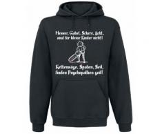 Kettesäge, Spaten, Seil, finden Psychopathen geil! Herren-Kapuzenpullover - schwarz