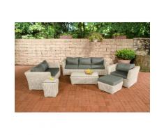 Poly-Rattan Gartengarnitur Sousse, Sofa-Garnitur Lounge-Set ~ Variantenangebot