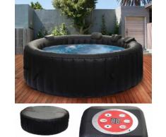 Whirlpool HWC-E32, 4 Personen In-/Outdoor heizbar aufblasbar Ø 180cm FI-Schalter + Zubehör ~ Variantenangebot