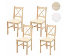 4x Esszimmerstuhl HWC-F77, Lehnstuhl Küchenstuhl Stuhl, Massiv-Holz Landhaus ~ Variantenangebot