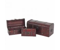 3er Set Holztruhe Geschenkbox Holzbox Schatztruhe Valence Antikoptik 10x21x10 bis 17x38x18cm ~ Variantenangebot