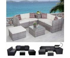 Poly-Rattan-Garnitur HWC-D21, Gartengarnitur ~ Variantenangebot