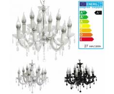 LED-Kronleuchter HW154, Hängeleuchte Lüster, 9-flammig 27W EEK A++ ~ Variantenangebot