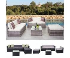 Poly-Rattan-Garnitur HWC-D24, Gartengarnitur ~ Variantenangebot