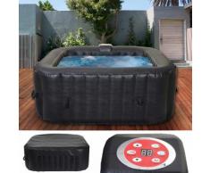 Whirlpool HWC-E32, 4 Personen In-/Outdoor heizbar aufblasbar 150x150cm FI-Schalter ~ Variantenangebot