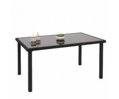 Poly-Rattan Tisch HWC-G19, Gartentisch Balkontisch, 120x75cm ~ Variantenangebot