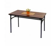 Esstisch HWC-H10b, Tisch Bistrotisch, Metall Ulme Holz Industrial Gastronomie FSC schwarz-braun 120x70cm ~ Variantenangebot