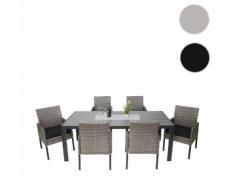 Garten-Garnitur HWC-G12, Sitzgruppe Lounge-Set, Poly-Rattan 200x90cm ~ Variantenangebot