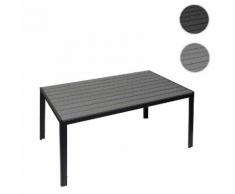 Gartentisch HWC-G12, Balkontisch Tisch, WPC Holzoptik Stahl 150x90cm ~ Variantenangebot