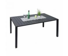Gartentisch HWC-G12, Balkontisch, Alu 150x90cm ~ Variantenangebot