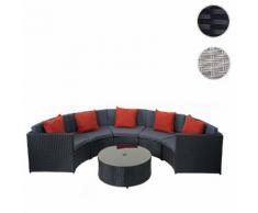 Poly-Rattan Garnitur rund HWC-E17, Gartengarnitur Sitzgruppe ~ Variantenangebot