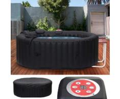 Whirlpool HWC-E32, 2 Personen In-/Outdoor heizbar aufblasbar inkl. Tisch 190x120cm FI-Schalter + Zubehör ~ Variantenangebot