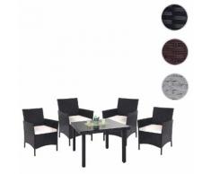 Poly-Rattan-Garnitur Halden, Balkon-Set Gartenmöbel Sitzgarnitur ~ Variantenangebot