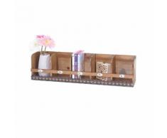 Wandregal HWC-A43, Hängeregal Regal, Tanne Holz massiv Vintage Shabby-Look 71x18x16cm ~ Variantenangebot