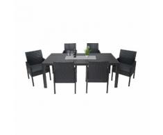 Garten-Garnitur HWC-G12, Sitzgruppe Lounge-Set, Poly-Rattan 200x90cm ~ Variantenangebot