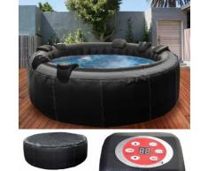 Whirlpool HWC-E32, 6 Personen In-/Outdoor heizbar aufblasbar Kunstleder Ø 208cm FI-Schalter + Zubehör ~ Variantenangebot