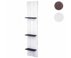 Wandregal HWC-C92, Wandpaneel Holzregal Regal, 3 Ebenen 150x33x13cm Massivholz Vintage ~ Variantenangebot
