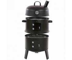 3in1 Räucherofen Dalvik, Räuchergrill Räuchertonne Holzkohlegrill Grilltonne BBQ Smoker Barbecue ~ Variantenangebot