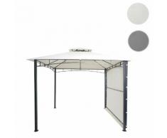 Pergola HWC-F94, Garten Pavillon, Stahl bewegliche Seitenwand 2,5x2,5m ~ Variantenangebot